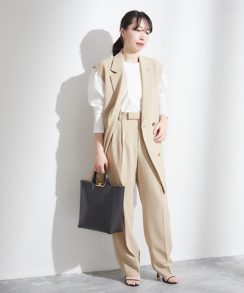 journal standard L'essage（ジャーナルスタンダードレサージュ）の「ヴィスポリーノ2タックワイドパンツ（スラックス・レディース・グレー/ブラック/ベージュ・36/38）」の16枚目の写真