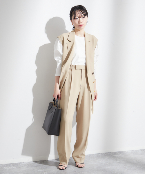 journal standard L'essage（ジャーナルスタンダードレサージュ）の「ヴィスポリーノ2タックワイドパンツ（スラックス・レディース・グレー/ブラック/ベージュ・36/38）」の19枚目の写真