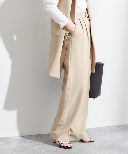 journal standard L'essage（ジャーナルスタンダードレサージュ）の「ヴィスポリーノ2タックワイドパンツ（スラックス・レディース・グレー/ブラック/ベージュ・36/38）」の17枚目の写真