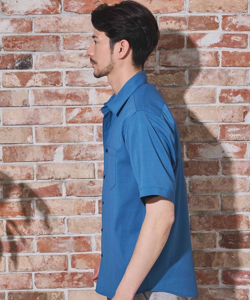 UNION STATION（ユニオンステーション）の「【限定展開商品】 Air Light/エアライト リラックスフィット レギュラーカラー シャツ（シャツ/ブラウス・メンズ・ライトブルー/ブルー/グリーン/ブラウン/ベージュ/ネイビー・S/M/L/LL）」の21枚目の写真