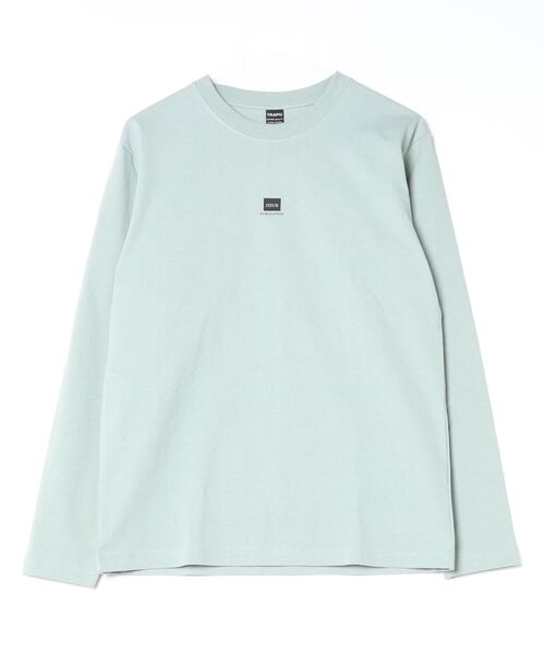 TRAP/U (トラップユー)の「コットン天竺 / メッセージロゴ バックプリント クルーネック ロンTee(長袖)(Tシャツ/カットソー・メンズ・ライトブルー/ホワイト/ブラック・M/L)」の1枚目の写真