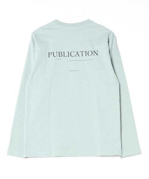 TRAP/U (トラップユー)の「コットン天竺 / メッセージロゴ バックプリント クルーネック ロンTee(長袖)(Tシャツ/カットソー・メンズ・ライトブルー/ホワイト/ブラック・M/L)」の4枚目の写真