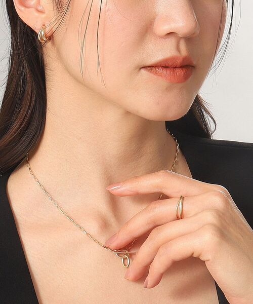 COCOSHNIK（ココシュニック）の「K10月甲クロス リング細（リング・レディース・イエローゴールド・12号/14号/10号）」の9枚目の写真