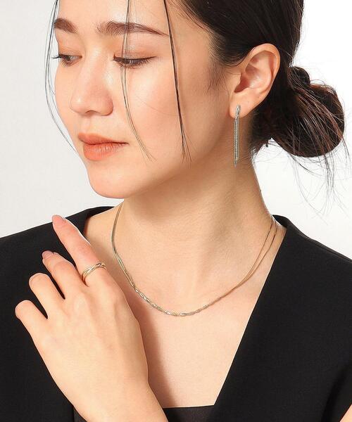 COCOSHNIK（ココシュニック）の「K10月甲クロス リング細（リング・レディース・イエローゴールド・12号/14号/10号）」の10枚目の写真
