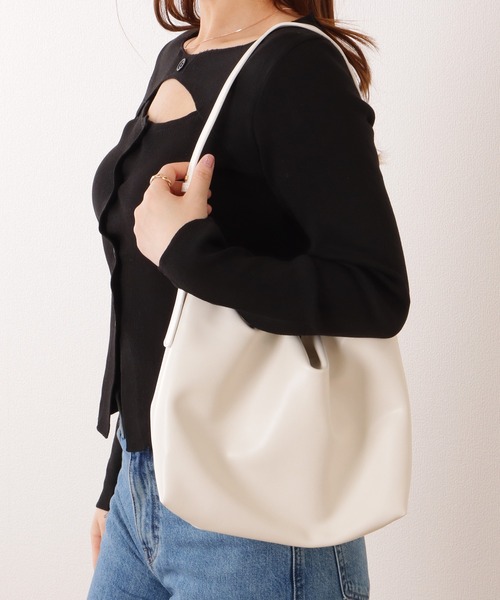 Lace Ladies(レースレディース)の「2WAY ワンハンドル ベーシック ショルダー バッグ(ショルダーバッグ・レディース・シルバー/ブラック/アイボリー/ベージュ・FREE)」の12枚目の写真