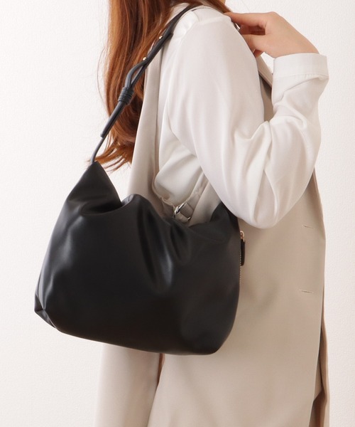 Lace Ladies(レースレディース)の「2WAY ワンハンドル ベーシック ショルダー バッグ(ショルダーバッグ・レディース・シルバー/ブラック/アイボリー/ベージュ・FREE)」の20枚目の写真
