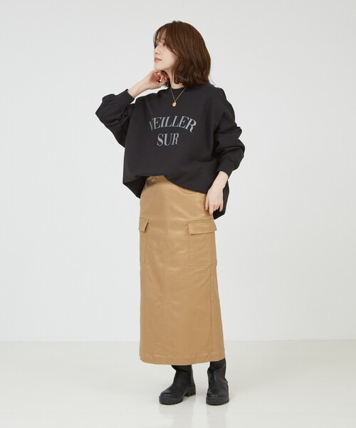 abahouse mavie(アバハウスマヴィ)の「箔プリント&綿ストレッチカーゴスカート(スカート・レディース・シルバー/ゴールド/ネイビー/カーキ/ブロンズ・36/38/40)」の22枚目の写真
