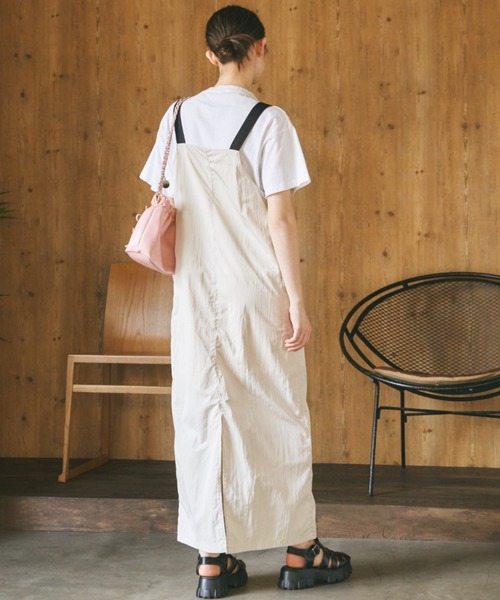 Birthday room（バースデイルーム）の「フロントジップミリタリージャンパースカート/ワンピース（ジャンパースカート・レディース・チャコールグレー/アイボリー・FREE）」の15枚目の写真