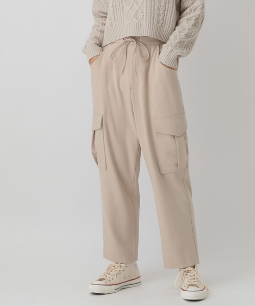 saloon(サルーン)の「SALOON(サルーン)/ウェストギャザーカーゴパンツ(その他パンツ・レディース・アイボリー/カーキ・SMALL/MEDIUM)」の2枚目の写真