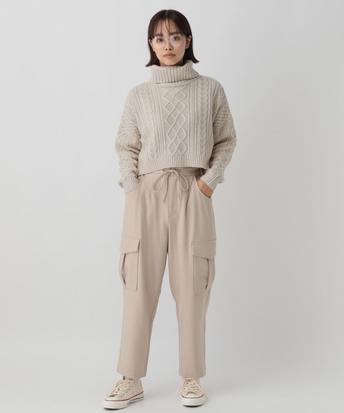 saloon(サルーン)の「SALOON(サルーン)/ウェストギャザーカーゴパンツ(その他パンツ・レディース・アイボリー/カーキ・SMALL/MEDIUM)」の3枚目の写真