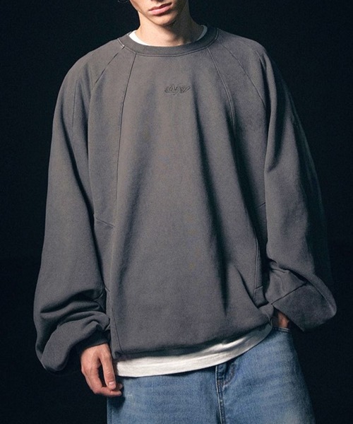 NOT4NERD(ノットフォーナード)の「【UNISEX】NOT4NERD/Tribal ロゴプルオーバー(ウラケ) 2115031(スウェット・レディース・チャコール/パープル・LARGE/MEDIUM)」の1枚目の写真