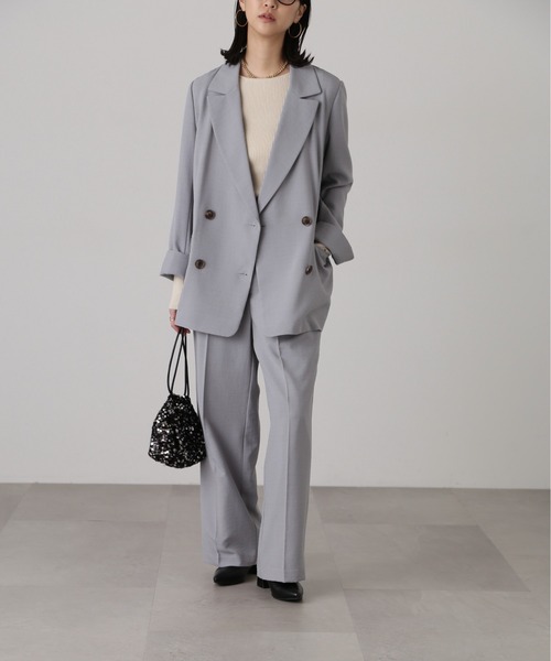 FREE'S MART（フリーズマート）の「気流染めダブルジャケット（テーラードジャケット・レディース・ベージュ/ライトグレー/ベージュ系その他/ライトグリーン・SMALL/MEDIUM）」の5枚目の写真