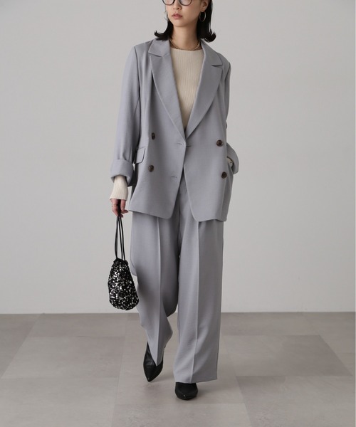 FREE'S MART（フリーズマート）の「気流染めダブルジャケット（テーラードジャケット・レディース・ベージュ/ライトグレー/ベージュ系その他/ライトグリーン・SMALL/MEDIUM）」の6枚目の写真