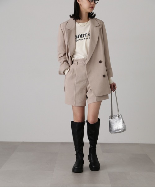 FREE'S MART（フリーズマート）の「気流染めダブルジャケット（テーラードジャケット・レディース・ベージュ/ライトグレー/ベージュ系その他/ライトグリーン・SMALL/MEDIUM）」の17枚目の写真