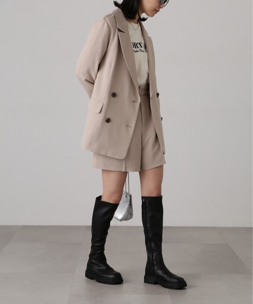 FREE'S MART（フリーズマート）の「気流染めダブルジャケット（テーラードジャケット・レディース・ベージュ/ライトグレー/ベージュ系その他/ライトグリーン・SMALL/MEDIUM）」の18枚目の写真