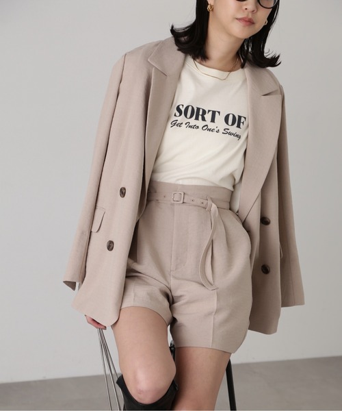 FREE'S MART（フリーズマート）の「気流染めダブルジャケット（テーラードジャケット・レディース・ベージュ/ライトグレー/ベージュ系その他/ライトグリーン・SMALL/MEDIUM）」の19枚目の写真