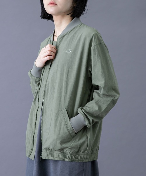NEW BALANCE（ニューバランス）の「NEW BALANCE　ボンバージャケット（その他アウター・レディース・カーキ/ブラック・160）」の10枚目の写真
