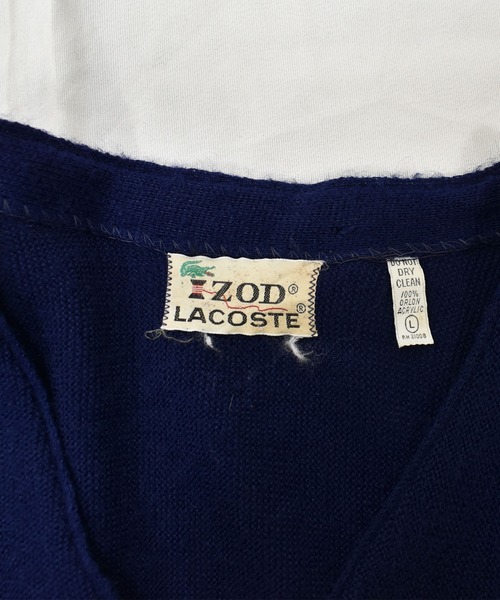 LACOSTE（ラコステ）の「【ヴィンテージ古着】70's IZOD LACOSTE/アイゾッドラコステ アクリルニットカーディガン（カーディガン/ボレロ・メンズ・ネイビー・LARGE）」の9枚目の写真