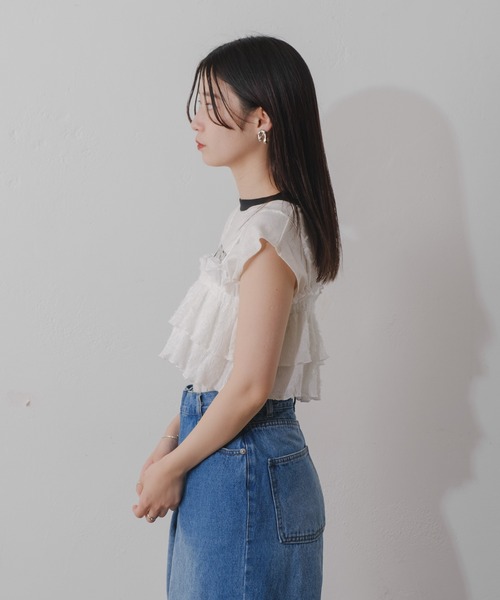 Kastane（カスタネ）の「レースフリルビスチェ（キャミソール・レディース・レッド/アイボリー/ブルー・FREE）」の16枚目の写真