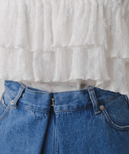 Kastane（カスタネ）の「レースフリルビスチェ（キャミソール・レディース・レッド/アイボリー/ブルー・FREE）」の19枚目の写真