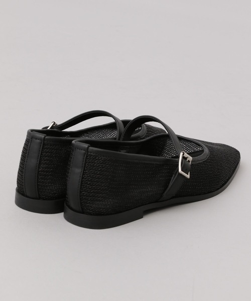 メッシュフラットパンプス