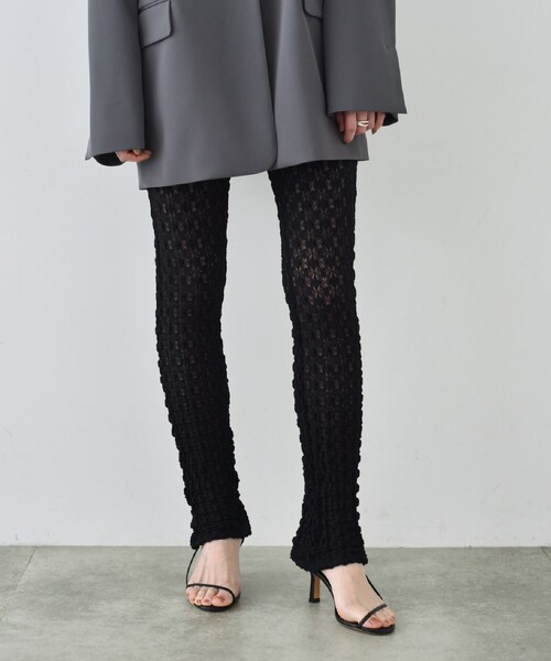CODE A（コードエー）の「◇shrink lace leggings（その他パンツ