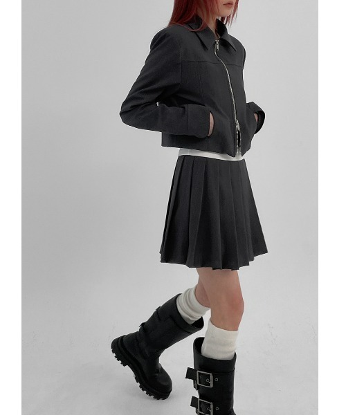 BLACKUP（ブラックアップ）の「[MADE] ドミニクプリーツミニスカートパンツ（スカート・レディース・ブラック/チャコールグレー・SMALL/MEDIUM/LARGE）」の18枚目の写真