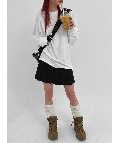 BLACKUP（ブラックアップ）の「[MADE] ドミニクプリーツミニスカートパンツ（スカート・レディース・ブラック/チャコールグレー・SMALL/MEDIUM/LARGE）」の8枚目の写真
