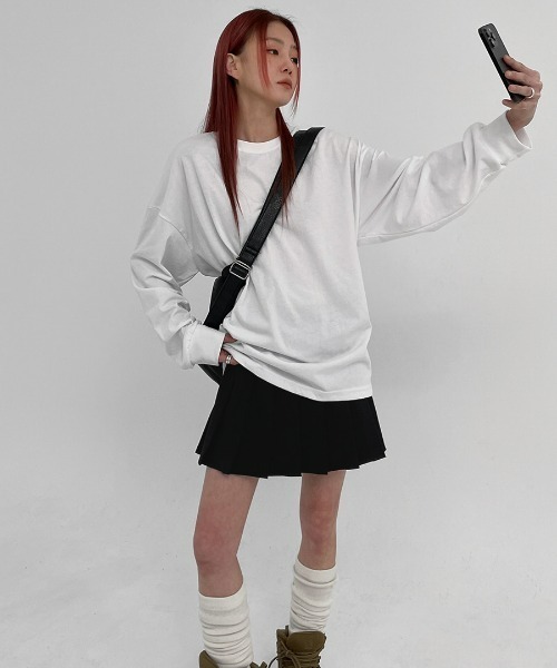 BLACKUP（ブラックアップ）の「[MADE] ドミニクプリーツミニスカートパンツ（スカート・レディース・ブラック/チャコールグレー・SMALL/MEDIUM/LARGE）」の11枚目の写真