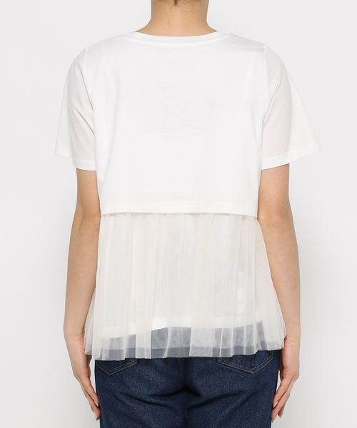 Andemiu(アンデミュウ)の「チュールカサネT111582(Tシャツ/カットソー・レディース・オフホワイト/ブラック/グリーン・FREE)」の14枚目の写真