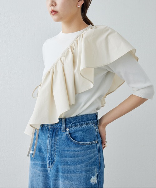 ガリャルダガランテ【HERITANOVUM 】ホワイトデニムスプリングコート ガリャルダガランテ【HERITANOVUM 】ホワイトデニムスプリングコート