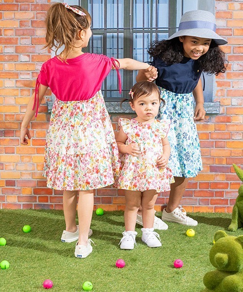 ケイトスペード　ガールズ ラブリーガーデンラッフルカラーワンピース　160 新品 ケイトスペード ガールズ ラブリーガーデンラッフルカラー