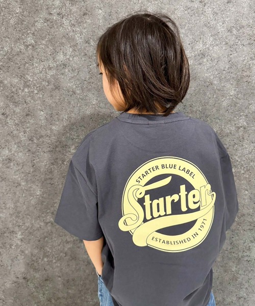 STARTER(スターター)の「STARTER オーバーサイズ プリントT(Tシャツ/カットソー・キッズ・ホワイト系/ホワイト系1/ホワイト系2/グレー系/ブラック系1/グレー系1/ダークグリーン系/ブラック系/チャコール/ネイビー/パープル/オレンジ/ブラック/オフホワイト/杢グレー/ダークグリーン・140cm/150cm/160cm/130cm/110cm/120cm)」の11枚目の写真
