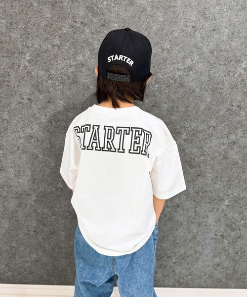 STARTER(スターター)の「STARTER オーバーサイズ プリントT(Tシャツ/カットソー・キッズ・ホワイト系/ホワイト系1/ホワイト系2/グレー系/ブラック系1/グレー系1/ダークグリーン系/ブラック系/チャコール/ネイビー/パープル/オレンジ/ブラック/オフホワイト/杢グレー/ダークグリーン・140cm/150cm/160cm/130cm/110cm/120cm)」の18枚目の写真
