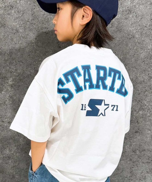 STARTER(スターター)の「STARTER オーバーサイズ プリントT(Tシャツ/カットソー・キッズ・ホワイト系/ホワイト系1/ホワイト系2/グレー系/ブラック系1/グレー系1/ダークグリーン系/ブラック系/チャコール/ネイビー/パープル/オレンジ/ブラック/オフホワイト/杢グレー/ダークグリーン・140cm/150cm/160cm/130cm/110cm/120cm)」の21枚目の写真