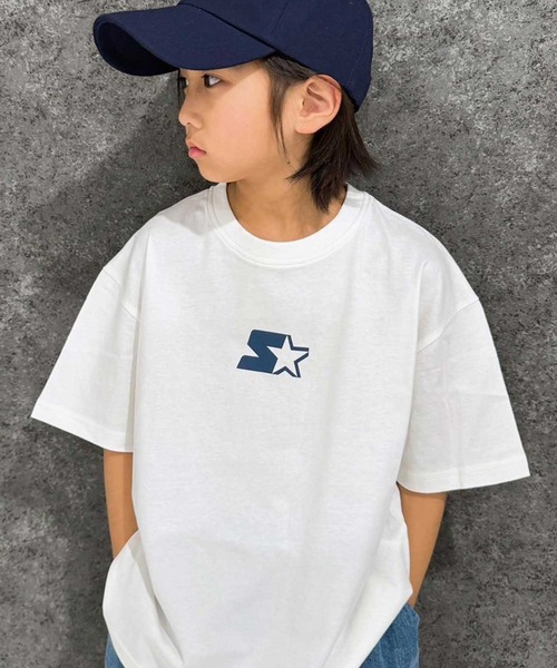 STARTER(スターター)の「STARTER オーバーサイズ プリントT(Tシャツ/カットソー・キッズ・ホワイト系/ホワイト系1/ホワイト系2/グレー系/ブラック系1/グレー系1/ダークグリーン系/ブラック系/チャコール/ネイビー/パープル/オレンジ/ブラック/オフホワイト/杢グレー/ダークグリーン・140cm/150cm/160cm/130cm/110cm/120cm)」の20枚目の写真
