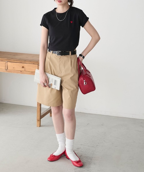 BONLECILL(ボンルシール)の「ハート刺繍/箔プリント アソートTEE(Tシャツ/カットソー・レディース・ブラック系1/ブラック系2/オフホワイト/ホワイト系2/ホワイト系1/ブラック・FREE)」の8枚目の写真