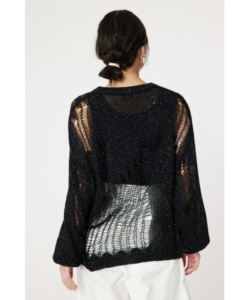 RODEO CROWNS WIDE BOWL（ロデオクラウンズワイドボウル）の「ダメージニットトップス（ニット/セーター・レディース・ターコイズブルー/アイボリー/ブラック・FREE）」の22枚目の写真