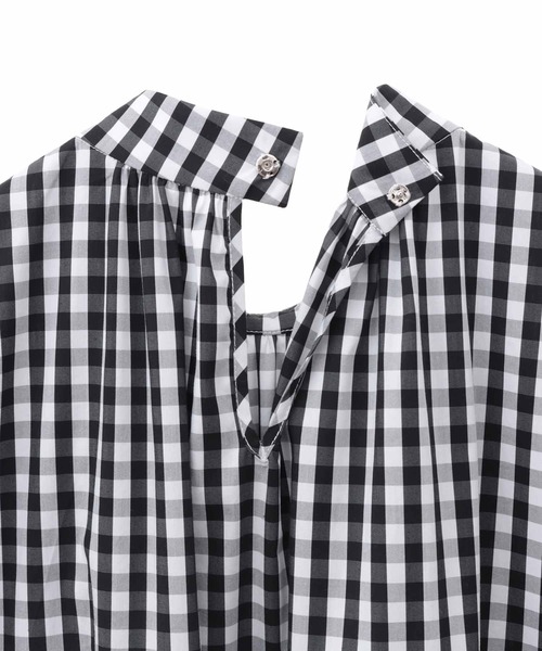 31 Sons de mode(トランテアン ソン ドゥ モード)の「ティアードフリルチュニック(シャツ/ブラウス・レディース・ブラック×ホワイト/ピンク/ブラック/オフホワイト・36)」の8枚目の写真
