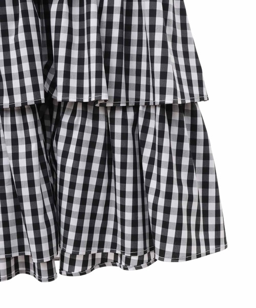 31 Sons de mode(トランテアン ソン ドゥ モード)の「ティアードフリルチュニック(シャツ/ブラウス・レディース・ブラック×ホワイト/ピンク/ブラック/オフホワイト・36)」の11枚目の写真