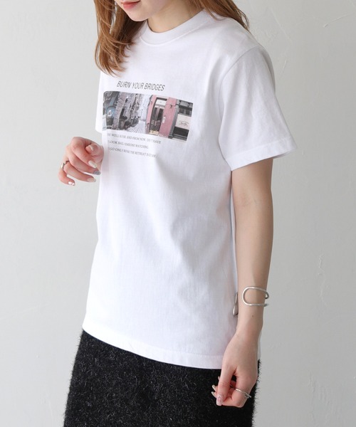 【新品】DouDou 透け感 ロゴプリントTシャツ Web完売品！ WEB限定】SUMMERフォトプリントTEE | DOUDOU(ドゥドゥ