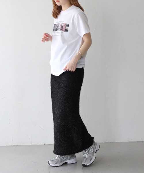 HER CLOSET(ハークローゼット)の「 【HER CLOSET】累計1万枚販売突破!!WEB限定フォトプリントロゴTシャツ WEB LIMITED PHOTO PRINT LOGO T-SHIRT(Tシャツ/カットソー・レディース・オフホワイト/ホワイト系その他/ブラック・S/M/L)」の14枚目の写真