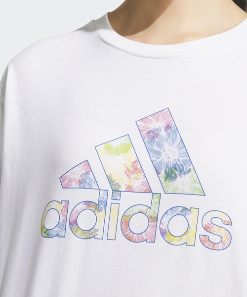 adidas（アディダス）の「W FLOWER グラフィック Tシャツ1 / アディダス adidas（Tシャツ/カットソー・レディース・オレンジ/ホワイト/ブラック・XX-LARGE/LARGE/MEDIUM/SMALL/X-LARGE/X-SMALL）」の6枚目の写真