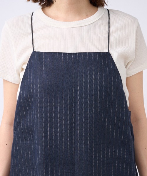 RIVE DROITE(リヴドロワ)の「リネンストライプホルターワンピース(ワンピース・レディース・ネイビー/ブラウン・FREE)」の9枚目の写真