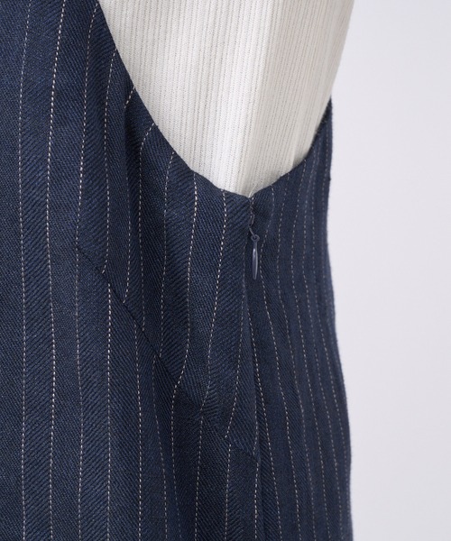 RIVE DROITE(リヴドロワ)の「リネンストライプホルターワンピース(ワンピース・レディース・ネイビー/ブラウン・FREE)」の7枚目の写真