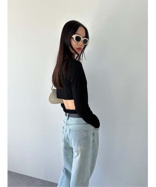 DRWCYS（ドロシーズ）の「バックオープンシアーカットソー（Tシャツ/カットソー・レディース・ホワイト/ブラック・FREE）」の15枚目の写真