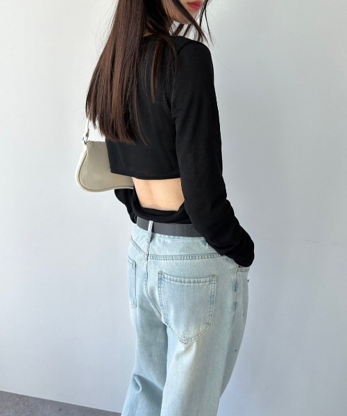 DRWCYS（ドロシーズ）の「バックオープンシアーカットソー（Tシャツ/カットソー・レディース・ホワイト/ブラック・FREE）」の18枚目の写真