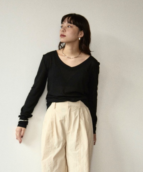 other - シールームリン Back openシアーカットソー 長袖 バックオープン F 白 バックオープンシアーカットソー（Tシャツ/カットソー）｜DRWCYS