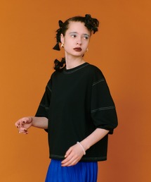 ステッチボリュームスリーブカットソー