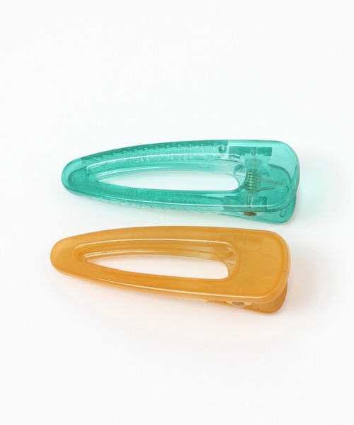 GLOBAL WORK(グローバルワーク)の「ビビットクリアクリップ/AND YUA ANY/117264(バレッタ/ヘアクリップ・キッズ・グリーン/ピンク・FREE)」の1枚目の写真